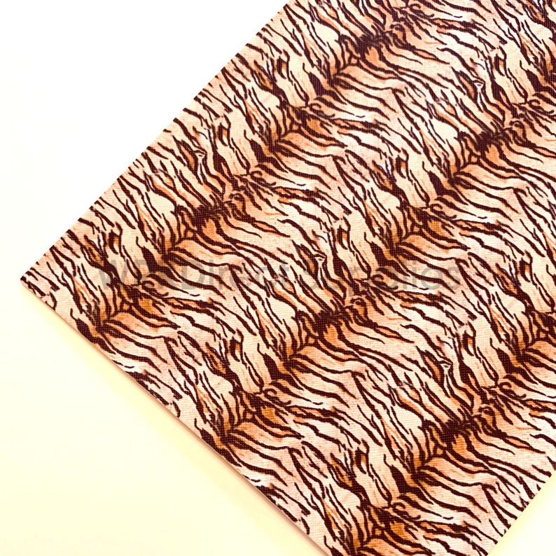 Tiger Faux Leather Sheets Tiger Print Synthetic Leather Etsy