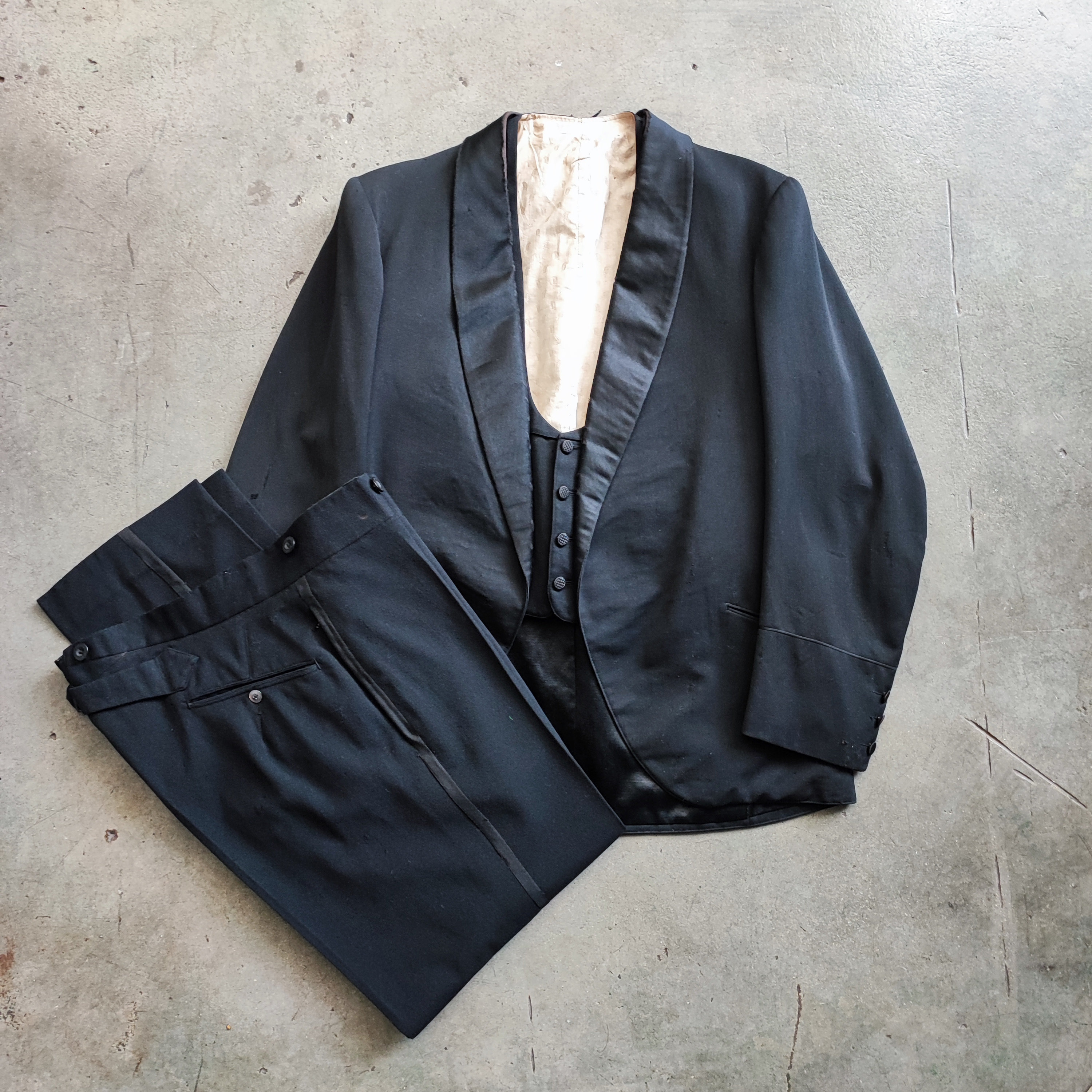 Circa 1900/20s French Gentleman 3 Piece Suit Pant / From the