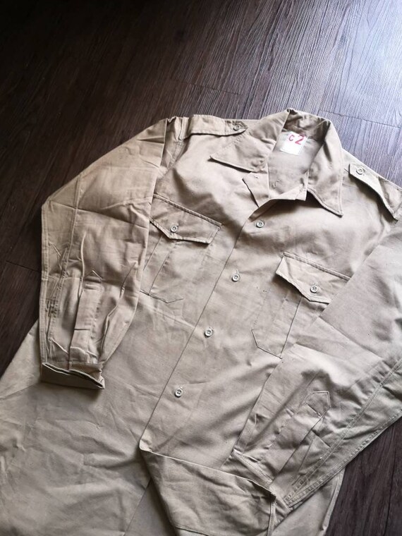 Circa 50s rare French army AFN m47 shirt / Made i… - image 6