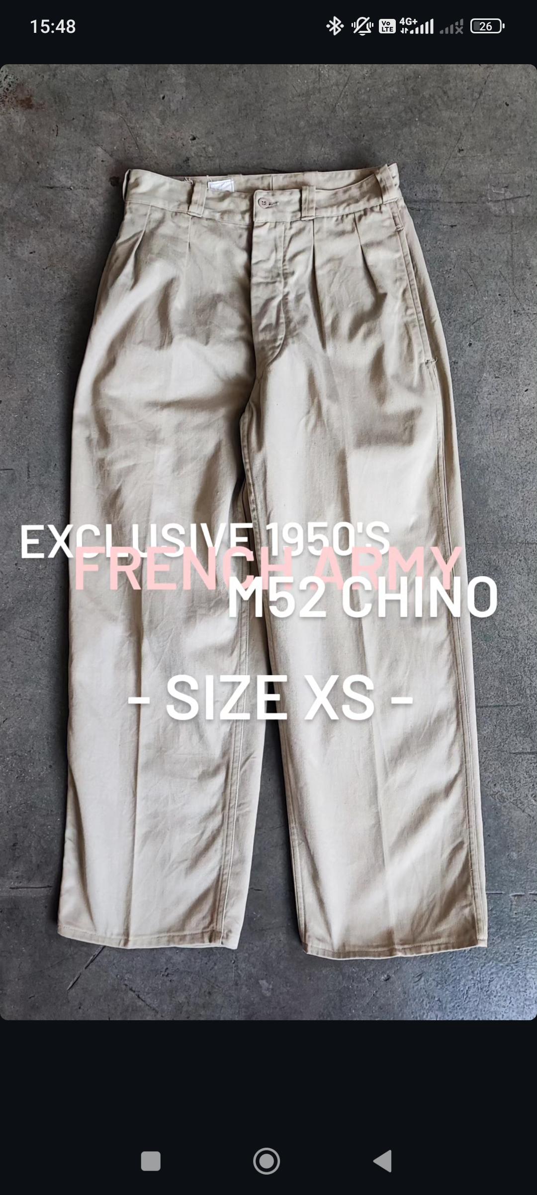 M 52 French Chinos - Etsy