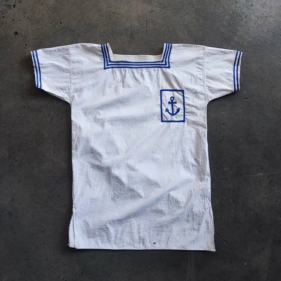 Circa 40s French Marine Nationale Marinière / Classic Vintage 