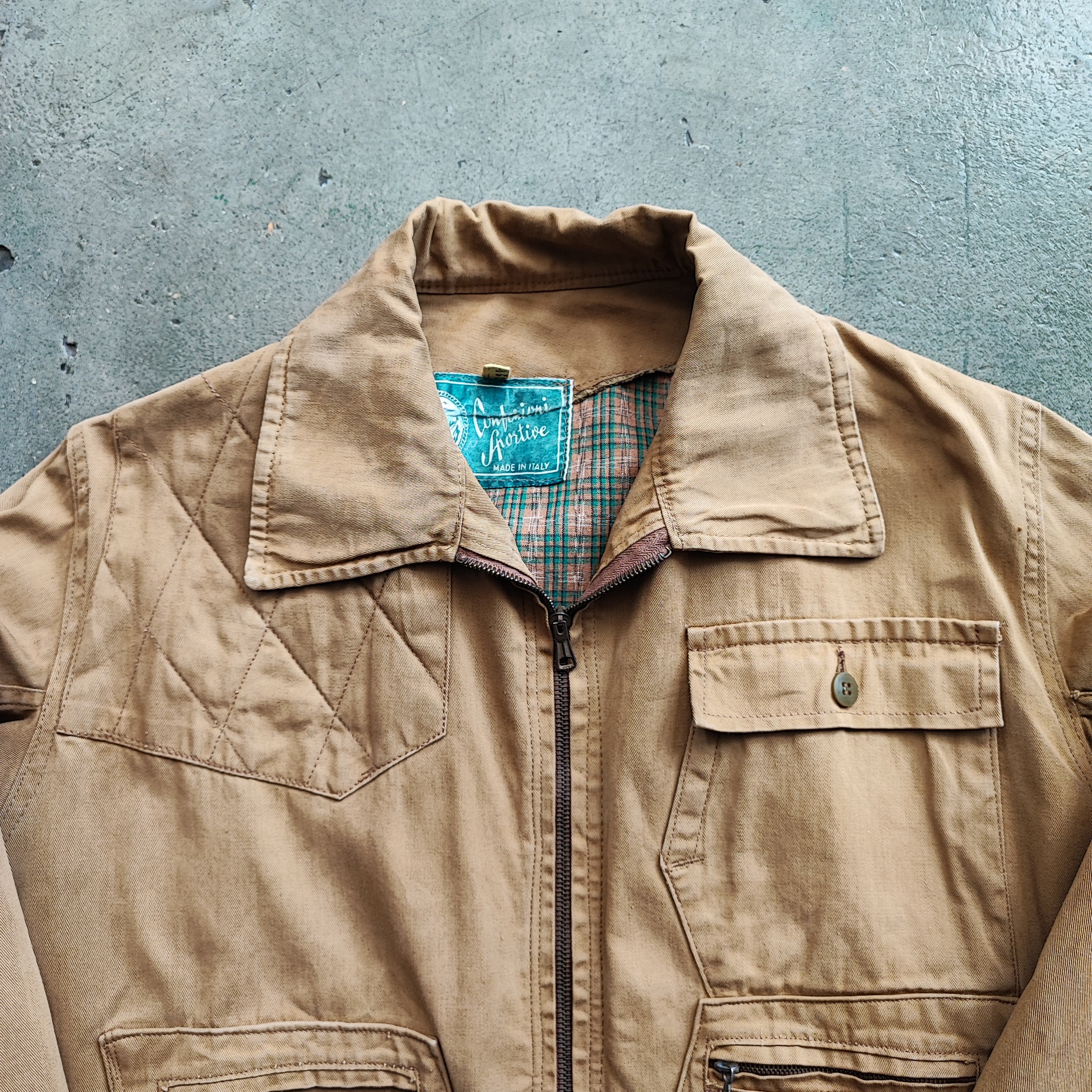 ジャケット・アウター vintage made in ITALY hunting world jkt Vintage!! Hunting World Made in Italy Trucker Jacket