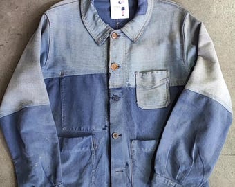 Circa 40s French Workwear Jacket by Le Mont Saint Michel / Patched
