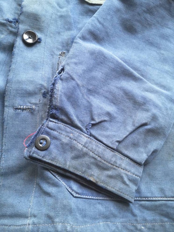 Circa 40s French Workwear Jacket by Le Mont Saint Michel / Patched