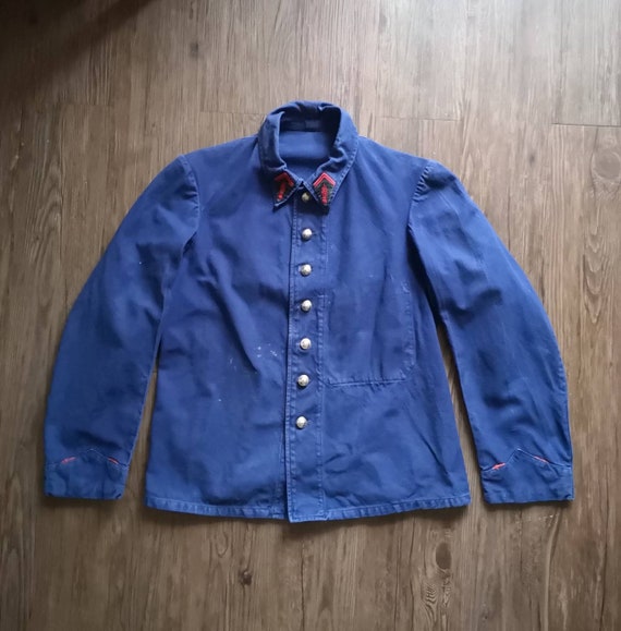 Late 30s French Firefighter Jacket / Made in France / Indigo Late 30s French Firefighter Jacket / Made in France / Indigo