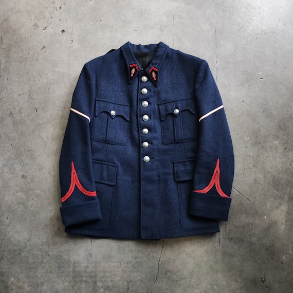 Circa 1940/50s French fire fighter wool jacket / … - image 1