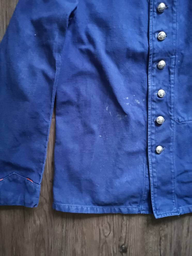 Late 30s French Firefighter Jacket / Made in France / Indigo Late 30s French Firefighter Jacket / Made in France / Indigo