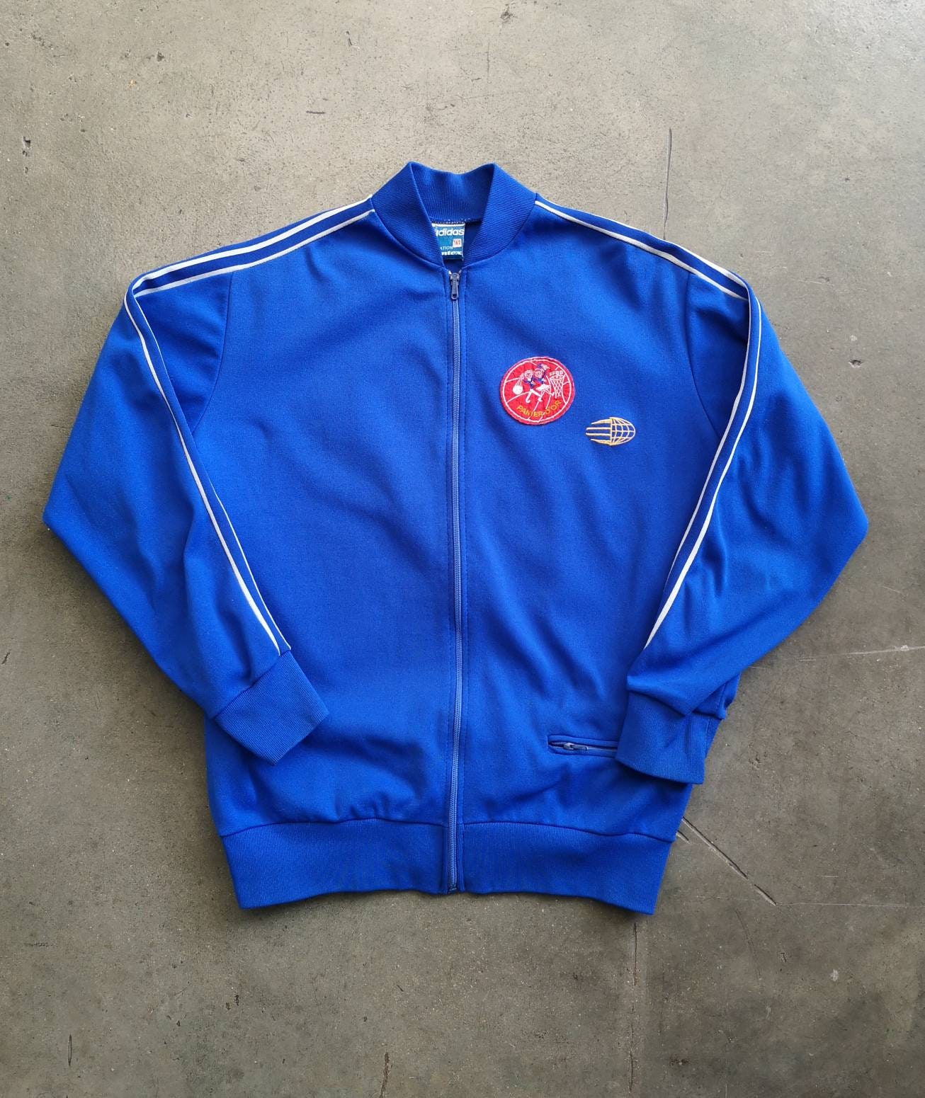 ADIDAS Veste Vintage 90s Bleu Blanc Rouge Design Armée Streetwear