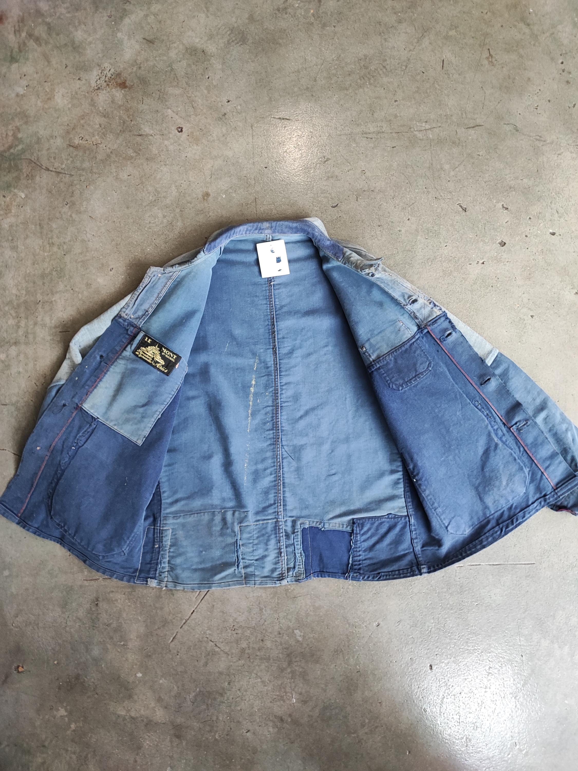 Circa 40s French Workwear Jacket by Le Mont Saint Michel / Patched