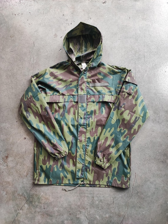 Circa 1970 80s Morrocan Guard Royale Salik Camo Rainproof Jacket Deadstock Classic Vintage Militaria Camouflage Army Denim Fashion Casual Etsy UK