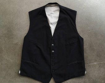 Early 20th century rare French lefty gilet vest / tailored work / classic vintage workwear gentlemen
