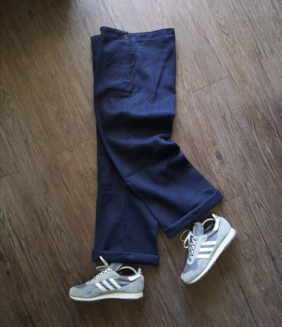 Circa 1960 French Army Marine Nationale Wool Pant / Made in France  