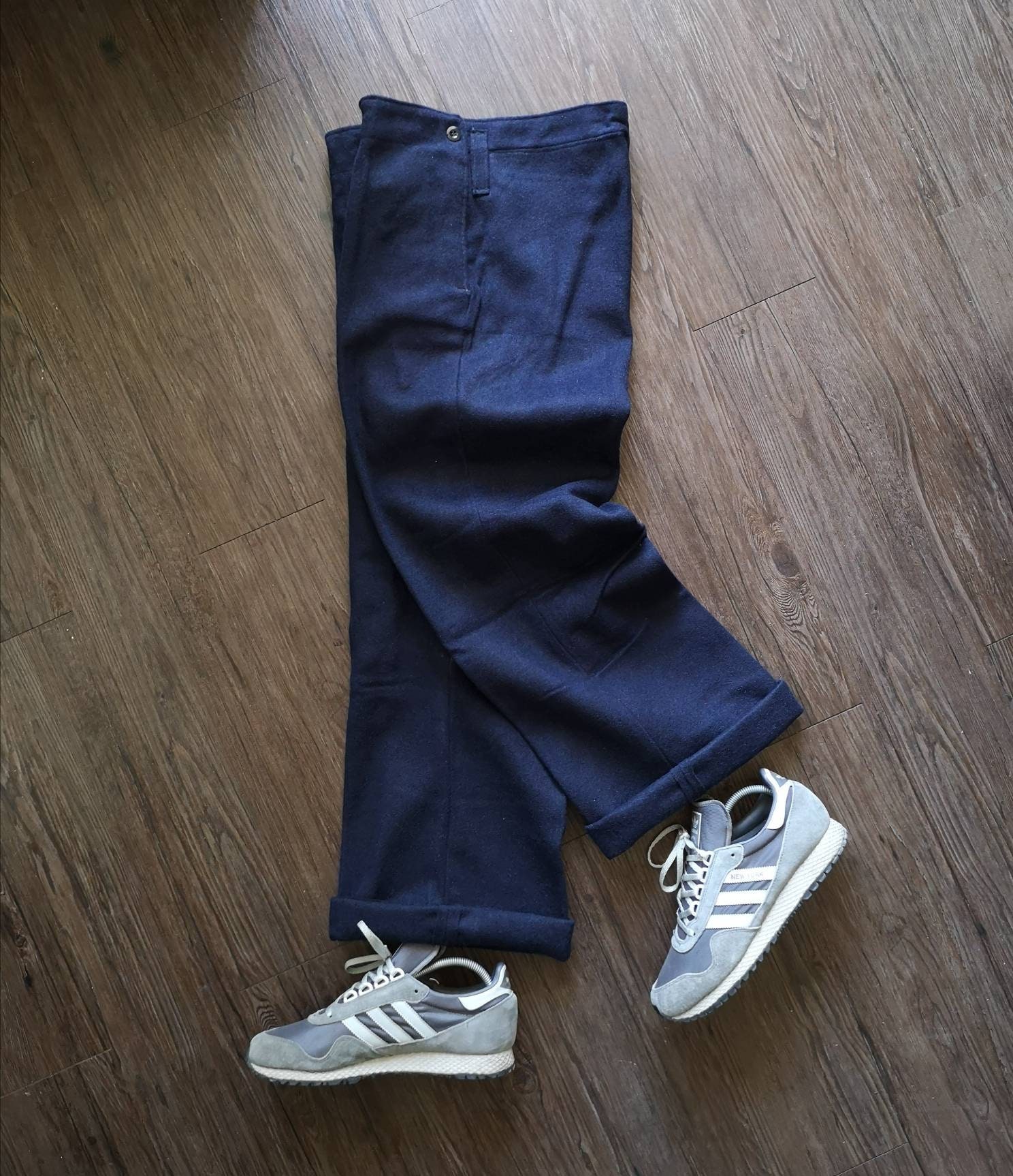 Us vintage ウールパンツ military 60s french Circa 1960 French Army Marine Nationale Wool Pant / Made in