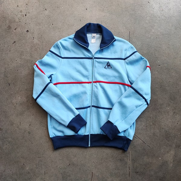 Circa 1980s Le Coq Sportif track jacket / made in France / classic vintage casual sportswear fashion