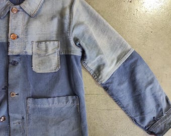 Circa 40s French Workwear Jacket by Le Mont Saint Michel / Patched