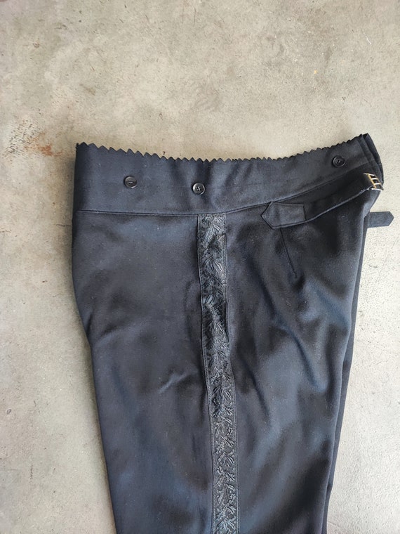 antique French wool trousers 19世紀　アンティーク 19th Century French Antique Wool Pant / Crafted Work / Back