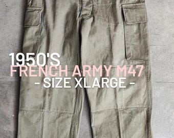 ［golam］60's M64 cargo pants Non Stock Belgian M64 Mod Pants Khaki Men's High Rise