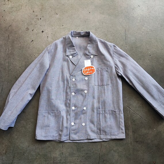 Circa 60s French Butcher Double Breasted Jacket Adolphe Lafont - Etsy