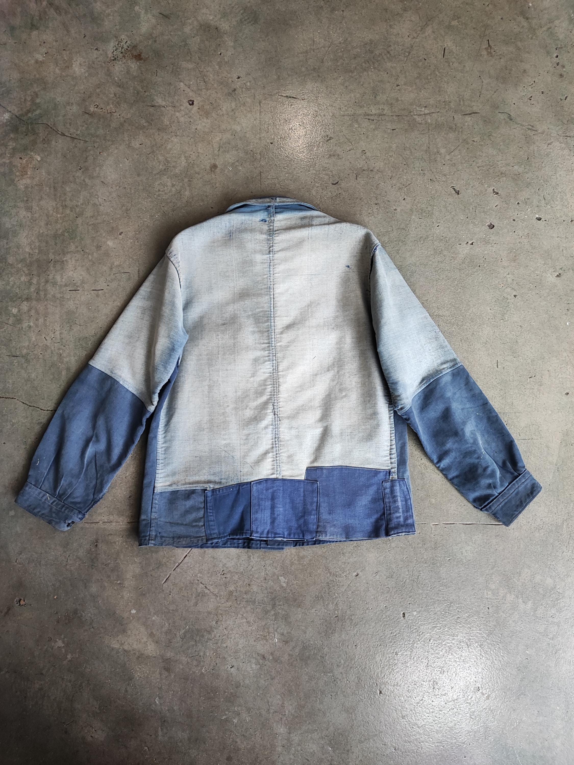 Circa 40s French Workwear Jacket by Le Mont Saint Michel / Patched