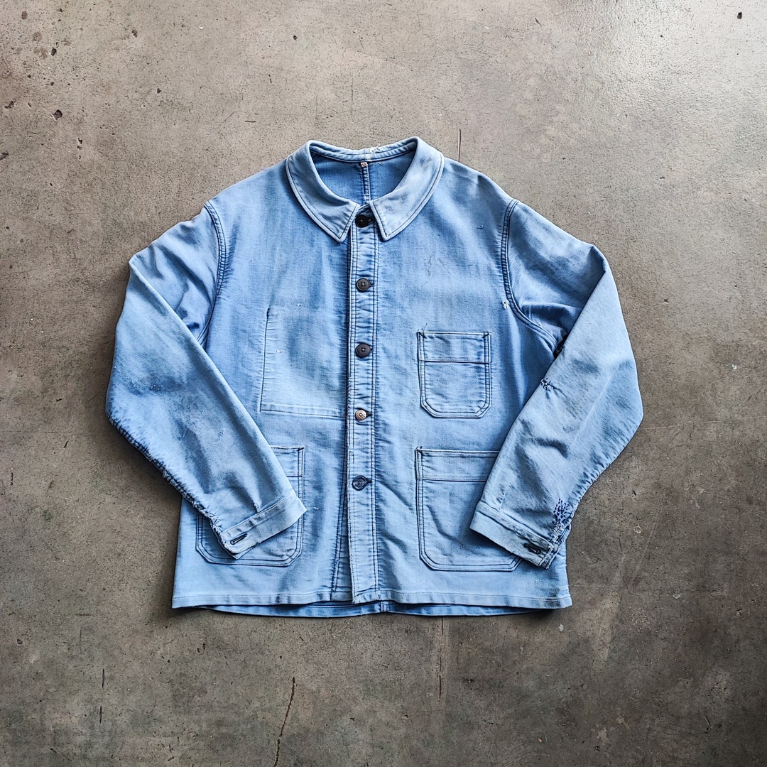 Circa 1950s French Moleskin Chore Jacket by Adolphe Lafont / Made in