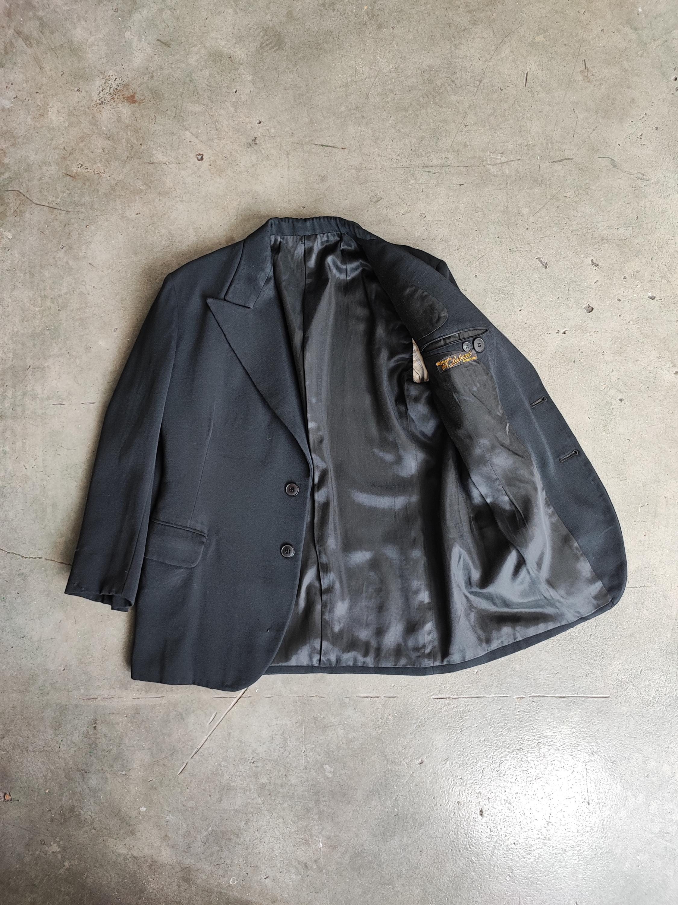 1930s Wool×Cotton French Vintage Jaket Rare Vintage Chocolate Wool + Shearling Cropped Union-Made