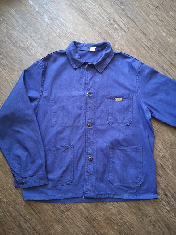 french chore jacket indigo blue 60's