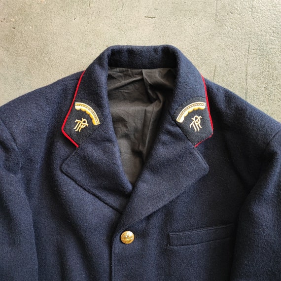 Dated 1957 French postman wool jacket / made in F… - image 2