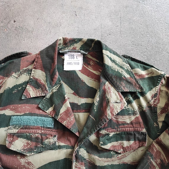 Circa 1970s French Army foreign legion M47 jungle jacket HBT fabric Made in France classic vintage militaria camouflage fashion