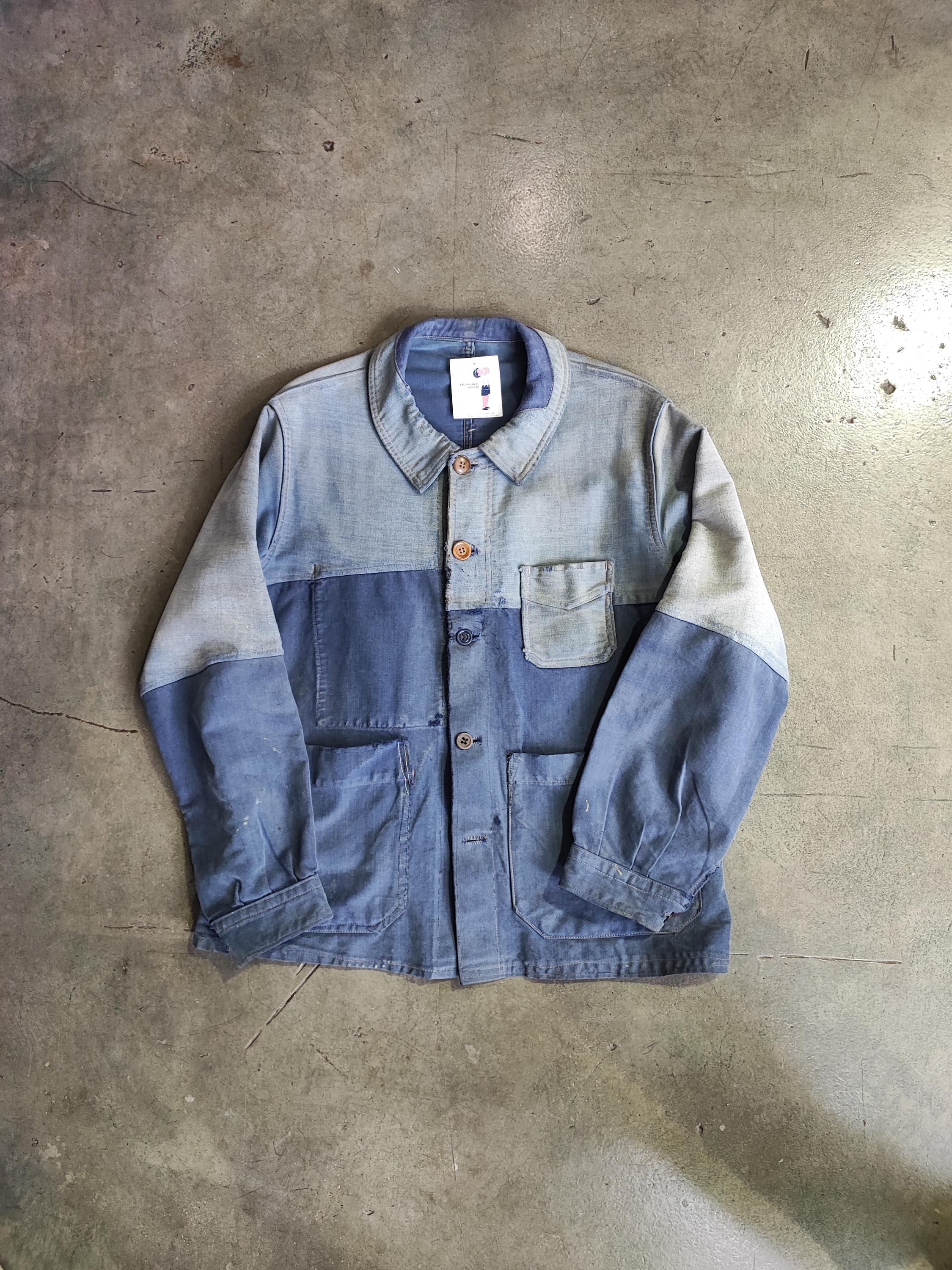 Circa 40s French Workwear Jacket by Le Mont Saint Michel / Patched