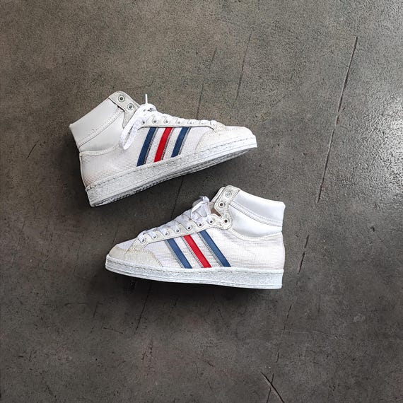 Late 1980s Adidas Americana Made in Morocco Size 40 Classic Vintage Sportswear Fashion Casual Dassler Design Heritage Ventex Basketball Etsy