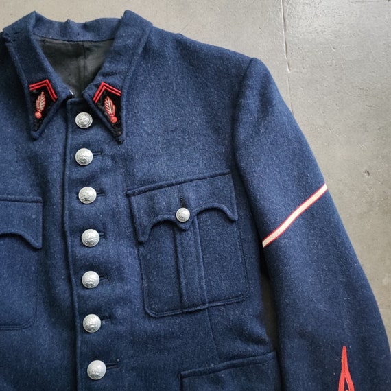 Circa 1940/50s French fire fighter wool jacket / … - image 4