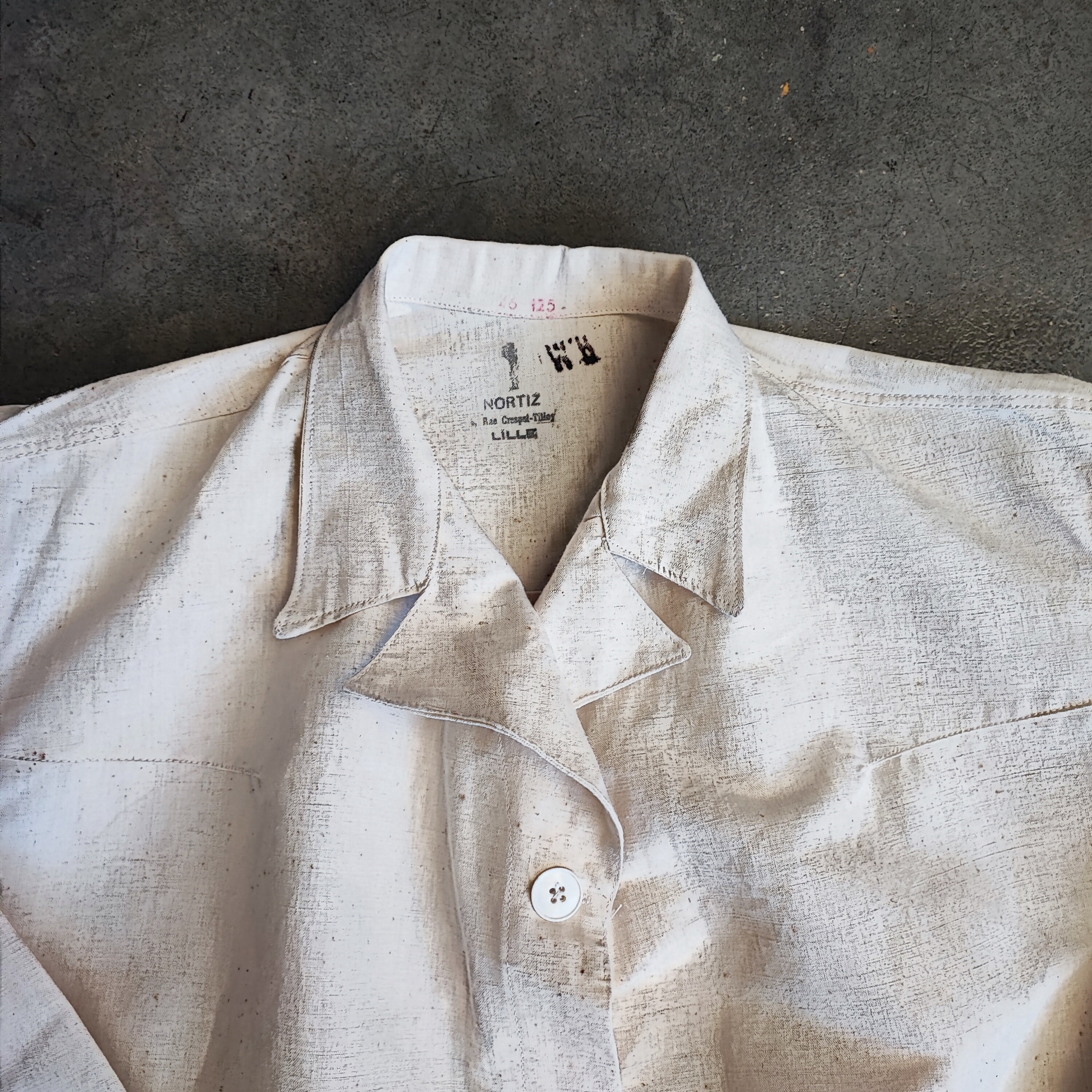Circa 30s/40s French Army Military Hospital Nurse Workshop Coat  
