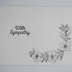 Avec carte de sympathie, carte de deuil, deuil, chagrin, perte