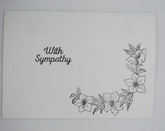 With Sympathy Card, Bereavement Card, Mourning, Grief, Loss