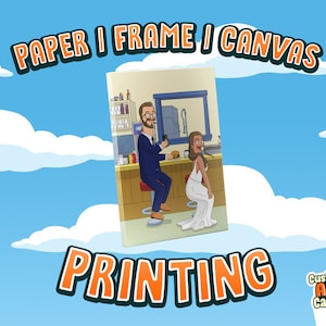 Imprima su obra de arte - Envoltura de lienzo - Póster enmarcado - Póster de papel mate mejorado - Dibujos animados divertidos X1