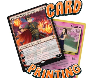 Impresión de cartas coleccionables personalizadas: Pokémon, MTG y dibujos animados