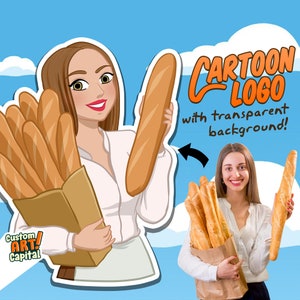 Custom Logo Design Avatar | Digital Realistic Portrait | Business Logo Portrait | Funny Cartoon Y