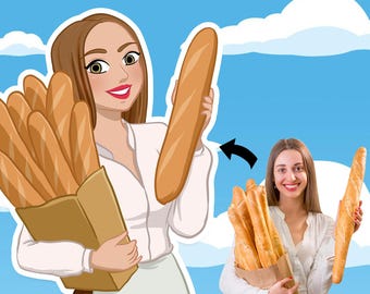 Avatar de logotipo de dibujos animados personalizado/Retrato empresarial personalizado (solo archivo digital)