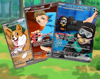 Retrato de tarjeta de anime personalizada: Ilustración de tarjeta coleccionable estilo EX