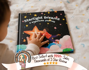 Individuelles Gute-Nacht-Bilderbuch mit Foto-Upload: individuelles Gesicht – individuelles Geschenk für Kinder – Geburtstagsgeschenk für Jungen oder Mädchen | Story W03 Moment