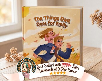 Personalized Father’s Day Book for Dad from Child, Custom Dad Storybook Gift, First Fathers Day, Birthday Gift for Daddy from Kids