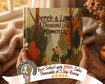 Custom Love Storybook, Personalized for Couples, Romantic Valentine Day Gift, Anniversary Wedding Story W11 Moment with Your Names Inside