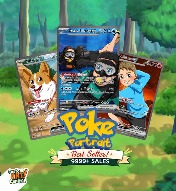 custom anime pokemon cards Nestura Valentine Card for Couple | Anime-Inspired Art Style Gift | Customizable Trading | Customize Valentine Card Create Your Own - Custom