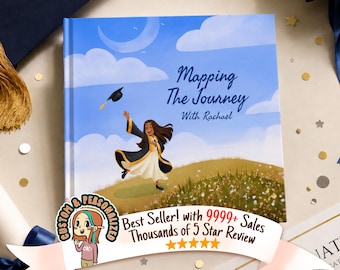 Personalized Graduation Storybook, Custom Graduation Gift, Graduate Keepsake Book, College Graduation Gift, Hand Drawn Book