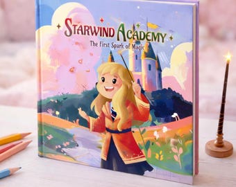 Personalized Magical School Storybook for Kids – Custom Name Fantasy Adventure Book – Unique Birthday Gift for Children Story W10 Moment