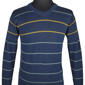 moncks Men&#39;s Warm Premium Quality V-Neck Pullover Patterned Sweater - Made with 100% Cotton - Layering Sweater