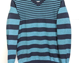 moncks Warm Premium Quality V-Neck Pullover Patterned Sweater - Hecho con 100% algodón - Suéter en capas