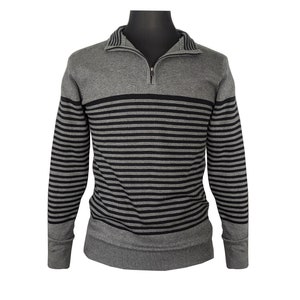 moncks Men's Warm Premium Quality 1/4th Zippered Sweater - Made with 100% Cotton