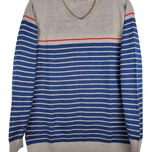moncks Men&#39;s Warm Premium Quality V-Neck Pullover Patterned Sweater - Made with 100% Cotton - Layering Sweater