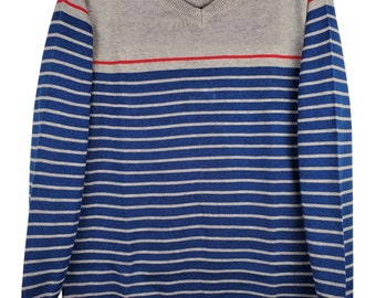 moncks Warm Premium Quality V-Neck Pullover Patterned Sweater - Hecho con 100% algodón - Suéter en capas